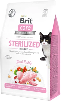 Сухий корм для кішок Brit Care Cat GF Sterilized Sensitive для стерилізованих з чутливим травленням з кроликом