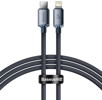 Кабель Baseus Crystal Shine Series Fast Charging Data Cable Type-C to iPhone 20W 1.2 м Black (CAJY000201)