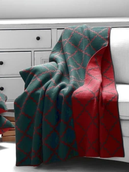 Плед La Modno Diamond Green-Burgundy 150x200 (200261)