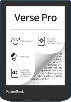 Електронна книга PocketBook 634 Verse Pro Azure. Синій
