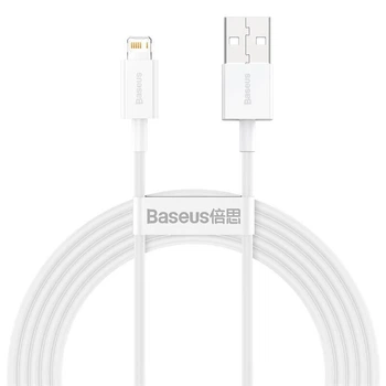 Кабель Baseus USB - Lightning 2метри 2.4A Superior White (CALYS-C02)