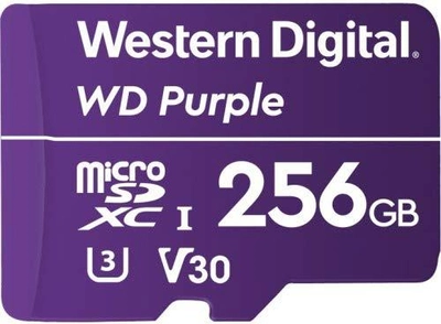Karta pamięci Western Digital WD Purple microSDXC 256GB Class 3 UHS-I V30 (WDD256G1P0A)