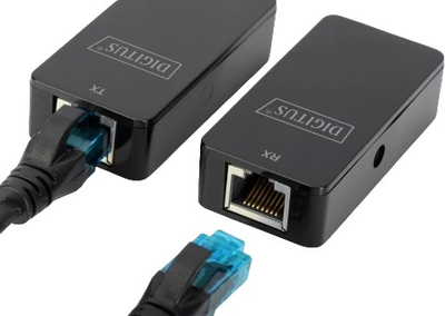 Подовжувач Digitus USB 2.0 Cat5/5e/6 чорний 50 м (4016032365082)