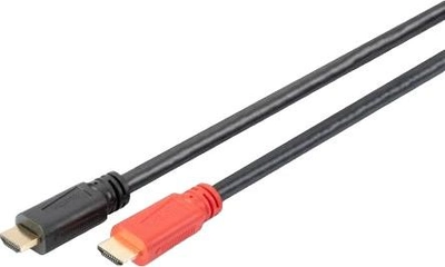 З'єднувальний кабель Digitus HDMI type A w/amp. M/M Ultra HD 24p CE black 10 m (4016032468721)