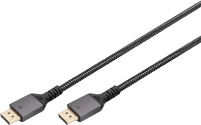 З'єднувальний кабель Digitus DP to DP 8K/60Hz Aluminum Housing Gold plated Support 8K/60HZ black 1 m (4016032481232)
