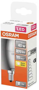 Лампа світлодіодна Osram LED Star Classic B E14 4.9-40 W, тепло-білий (4058075431072)