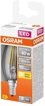 Żarówka Osram LED Retrofit Classic B E14 4-40 W, ciepło-biała (4058075436589)