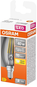 Лампа світлодіодна Osram LED Retrofit Classic B E14 4-40 W, тепло-білий (4058075436589)