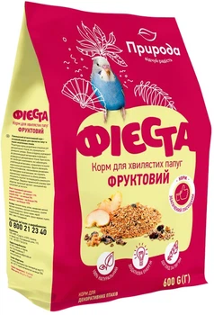 Корм Природа Фієста Фруктовий для хвилястих папуг, 600 г (4823082413836)