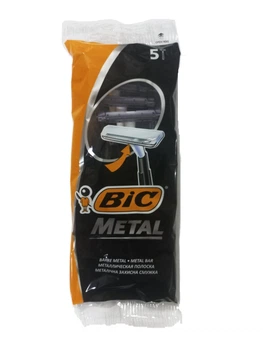 Станок для бритья Bic Metal 1-лезвие 5 шт (72237)