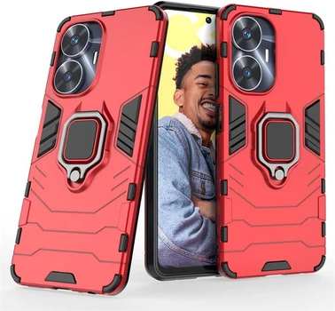 Чехол Iron Ring для Realme C55 / RMX3710 бампер противоударный с подставкой Red