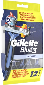 Jednorazowe golarki męskie Gillette Blue3 Smooth 12 szt (7702018467464)