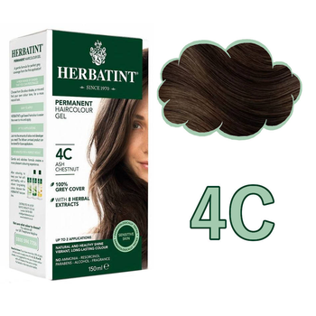 Гель-фарба для волосся з окислювачем Herbatint 4C Ash Chestnut 150 мл (8016744805285)