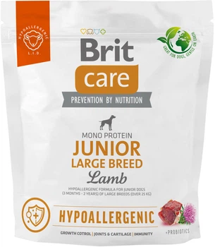 Сухий корм для цуценят і молодих собак великих порід Brit Care Junior Large Breed Lamb&Rice