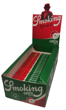Половина блоку сигаретного паперу Smoking №8 Green 25 стиків