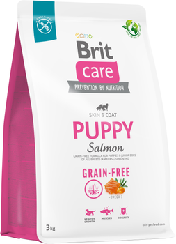 Корм для щенков Brit Care Dog Grain-free Puppy беззерновой с лососем 3 кг (8595602558810)