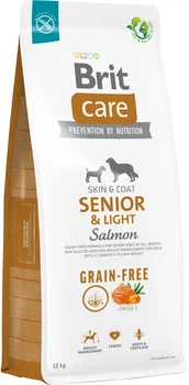 Корм для стареющих собак Brit Care Dog Grain-free Senior & Light беззерновой с лососем 12 кг (8595602558926)