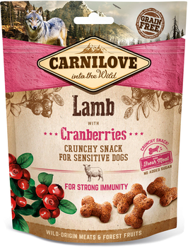 Przysmak dla psa Carnilove Crunchy Snack z jagnięciną, żurawiną i świeżym mięsem 200 g (8595602527250)