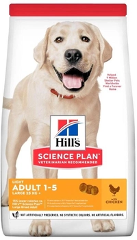 Sucha karma dla psów dużych ras Hill's Science Plan Light z kurczakiem 18 kg (0052742296005)
