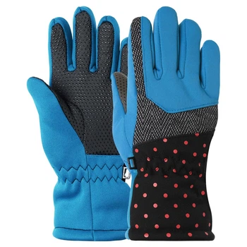 Рукавички гірськолижні дитячі Zelart Action 1213 ML (5-8 років) Blue-Black