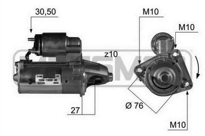 Стартер ERA 220420 Ford C-Max, Focus, Kuga, Mondeo, S-Max, Galaxy; Volvo V50, C70, S80, C30, V70, S40 1344589, 1535268, 1570611