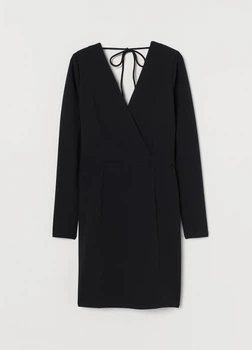 Платье H&M XS Черный 0949217_черное.широк.горловина_13