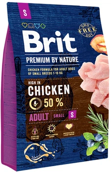 Сухой корм для взрослых собак мелких пород Brit Premium Adult S со вкусом курицы 3 кг (8595602526291)
