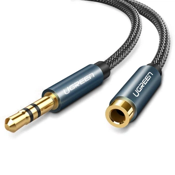 Кабель аудіо Ugreen 3.5 mm подовжувач 0.5 м Black (AV118)
