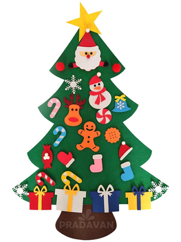 Новогодняя елка/ игрушки из фетра/ поделки из фетра для детей/ игрушка на стену, ZDK
