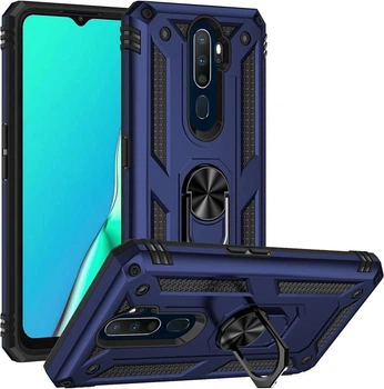 Чехол Shield для OPPO A5 2020 бампер противоударный с подставкой Blue