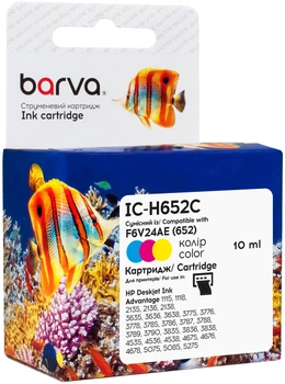 Картридж Barva совместимый с HP 652 (F6V24AE) 10 мл, 3 color C/M/Y (IC-H652C)