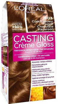 Farba do włosów L'Oreal Paris Casting Creme Gloss 603 czekoladowy nugat 160 ml (3600522409878)