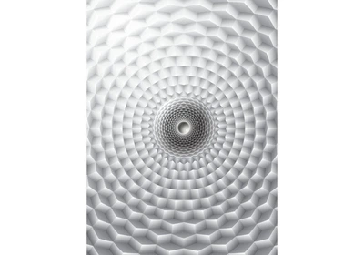 Флизелиновые фотообои 184x254 см 3Д тоннель из белых кубиков (3182V4A)+клей