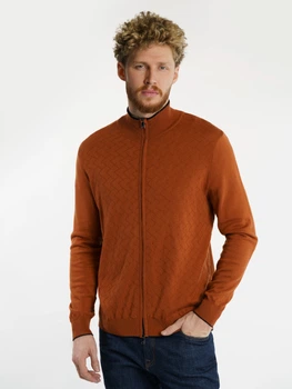 Кофта чоловіча коричнева Arber Zipper-cardigan N-MTR-15 S зріст 4 коричневий (M10.01.38.311)