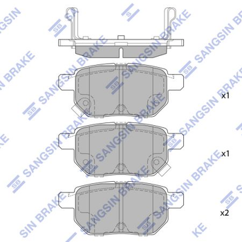 кт. Тормозные колодки дисковые Sangsin SP2094