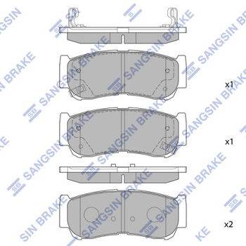 кт. Тормозные колодки дисковые Sangsin SP1178