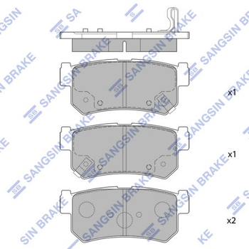 кт. Колодки гальмові дискові Sangsin SP1151