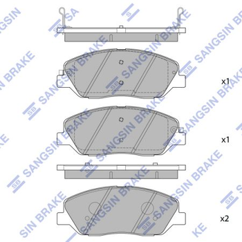 кт. Колодки гальмові дискові Sangsin SP1194