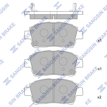 кт. Колодки гальмові дискові Sangsin SP1232