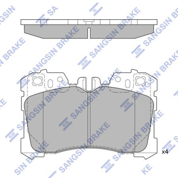 кт. Колодки гальмові дискові Sangsin SP1496
