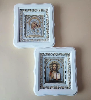 Винчальная пара Пресвятая Богородица и Спаситель 22×20×4,5см