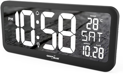 Настінний LCD годинник GreenBlue GB214