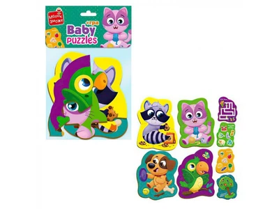 Набор Бэби пазлов MAXI с игрой Малыш сможет. Домашние любимцы, Vladi Toys (укр.), VT1722-21