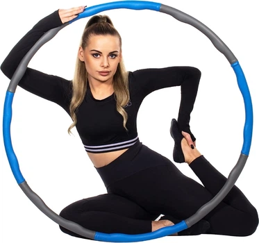 Массажный обруч Hula Hoop, диаметр 95см, разборный, 8 секций, комплект со скакалкой, полотенцем, измирительной лентой, для массажа, фитнеса, похудения