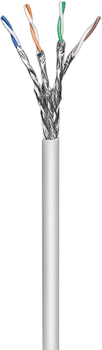 Комутаційний кабель Goobay CAT 6a S/FTP S/FTP PiMF 100 m Grey (96094)