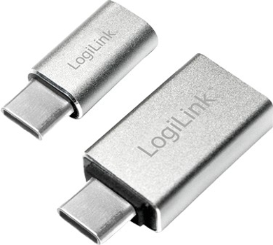 Адаптер Logilink USB type C na USB 3.0 i Micro USB female Silver (AU0040)