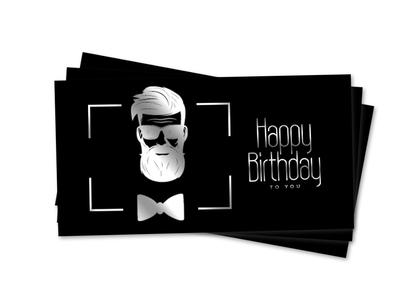 Конверт Подарочный Happy Birthday Джентльмен | Черный