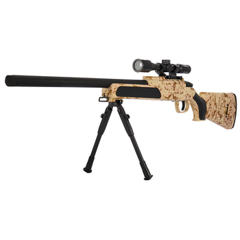 Cтрайкбольна гвинтівка снайперська ZM51C метал+пластик (камуфляж пустеля)