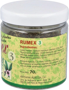 Naturalny suplement Artesania Rumex 3 Hepatico 70 g (8435041041231)