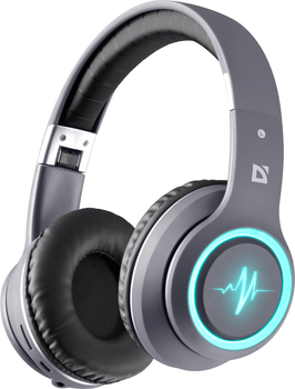 Наушники Defender FreeMotion B571 Grey LED Bluetooth (4745090820317)